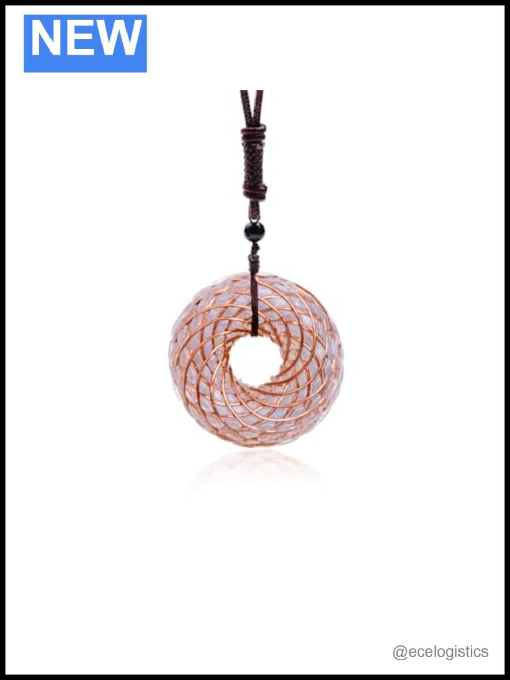 Opal Rodin Coil Pendant Necklace Sacred Geometry Meditation Jewelry
